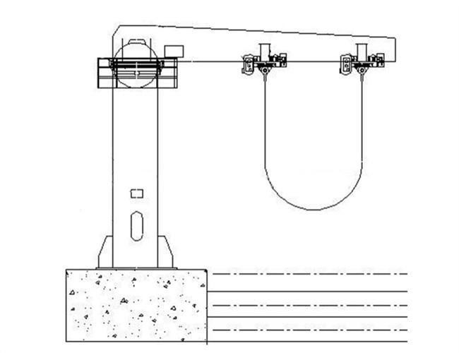 Drawing of Boat Jib Hoist